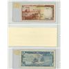 Image 2 : Lebanon. Lot of 2 notes: 1964 1 Livre P-55 F and 1961 5 Livres P-56a VF.