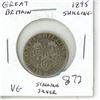 Image 1 : Great Britain. 1895 Queen Victoria Sterling Silver Shilling. VG.