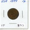 Image 1 : U.S. 1899 Indian Head Cent. VF-20.