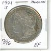 Image 1 : U.S 1921S Morgan Silver Dollar. San Francisco Mint. Coin is 100 Years Old. EF.40.