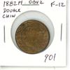 Image 1 : 1882H Obverse 2 (Double Chin) Victorian Large Cent. Heaton Mint. F-12.