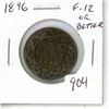 Image 1 : 1896 Victorian Large Cent. F-12 or better.