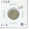 Image 1 : 1948 George VI Silver 10 Cents. Key Date. Mintage of only 422, 741. F-12.