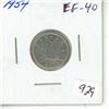 Image 1 : 1954 Silver 10 Cents. EF-40.