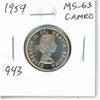 Image 1 : 1959 Silver 25 Cents. MS-63 Cameo.