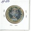 Image 2 : 1961 Silver 50 Cents. Proof Like-65 Heavy Cameo. Fully Lustrous.