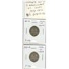 Image 1 : Complete set of 2 Newfoundland Silver 25 Cents. 1917c and 1919c. Both minted in Ottawa. Both F-12.