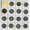 Image 1 : Lot of 15 Regina Trade Dollars & Medals. Includes Centennial, Pemmican Pete & Pearl, RCMP Centennial