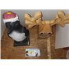 Image 3 : Resin Penguin 14 inch, resiin Santa Outhouse Wooden Hand painted Reindeer 14 inch