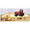 Image 2 : Hand made wooden semi truck and trailer and tractor