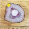 Image 1 : Pink agate Geode tea light holder