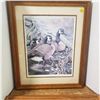 Image 3 : 2 framed prints Coyotes (Joyce Bridgett) Signed numbered Candada Geese (Herbert Piki)