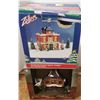 Image 1 : 2 light up Christmas house porcelain