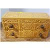Image 2 : 8.5" two drawer carved wooden jewlery/watch Box