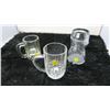 Image 1 : 3 Beer Steins Glass crystal