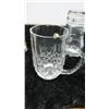 Image 2 : 3 Beer Steins Glass crystal