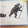 Image 3 : First Nation Inuit or Inuvialuit  art by Henry Napartuk "Eskimo pulling Seal"