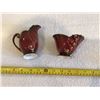 Image 2 : Vintage Carlton Ware Rouge Royale crean & sugar ste.  England, handpainted.  EXC condition