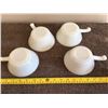 Image 2 : 4 vintage Fire King soup/chili bowls with handles.  White milk glass - USA