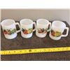 Image 1 : Vintage Fire King white milk glass mugs - D handle.  Lot of 4