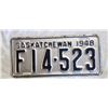 Image 1 : Saskatchewan license plate 1948 F14-523