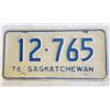 Image 1 : Saskatchewan license plate 1976  12-765