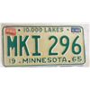 Image 1 : Minnesota license plate MK1 296