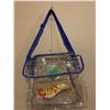 Image 1 : HOT WHEELS CLEAR PLASTIC STORAGE CARRY BAG WITH HANDLE. MINT CONDITION