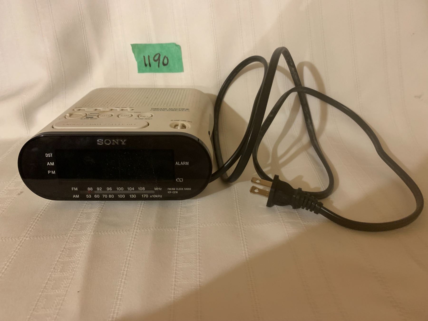 SONY ELECTRIC BATTERY BACKUP ALARM CLOCK