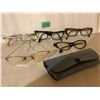 Image 1 : 5 PAIRS VINTAGE EYEGLASSES WITH CASE