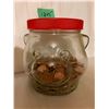 Image 1 : VINTAGE PEANUT BUTTER JAR 1989 WITH PENNIES