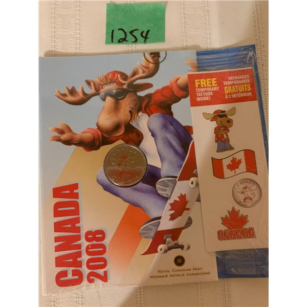 CANADA 2008 COLORED QUARTER AND TATOO PACK SEALED MINT CONDITION