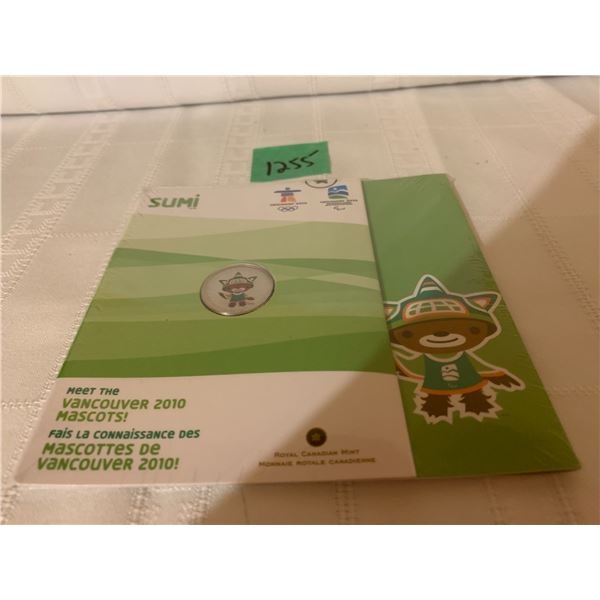 2010 VANCOUVER MASCOTS COLORED QUARTERS MINT CONDITION SEALED