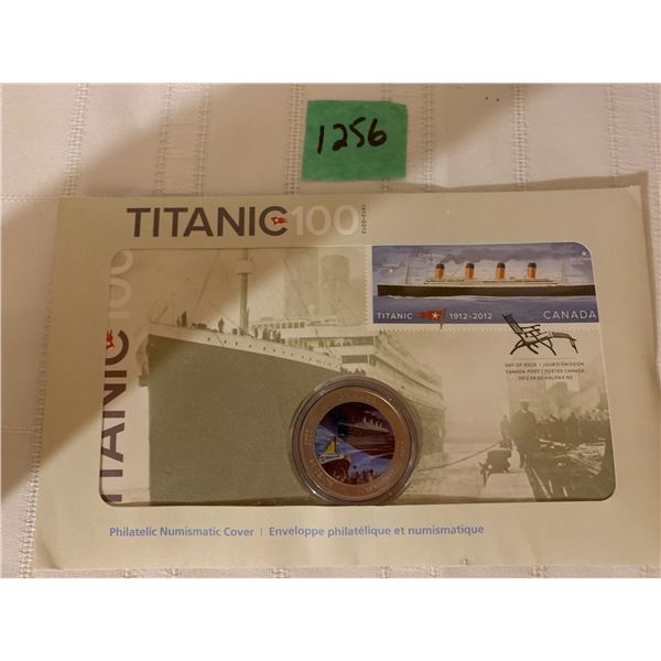 TITANIC 100 ANNIVERSARY COLORED OVERSIZE QUARTER 1912-2012 PHILATELIC NUMISMATIC COVER SET
