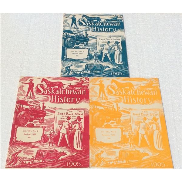 Complete set of 1955 Saskatchewan History books. Three books