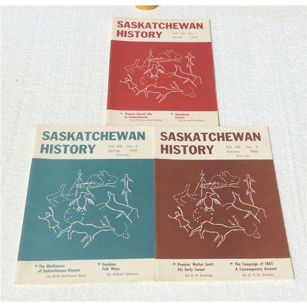 Complete set of 1960 Saskatchewan History books Three books.