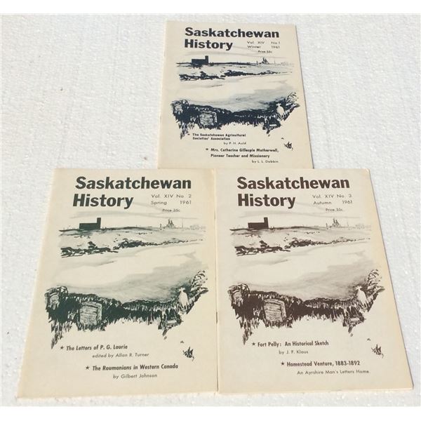 Complete set of 1961 Saskatchewan History books. Three books