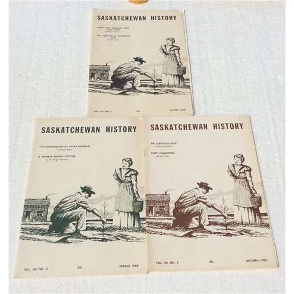 Complete set of 1962 Saskatchewan History books. Three books