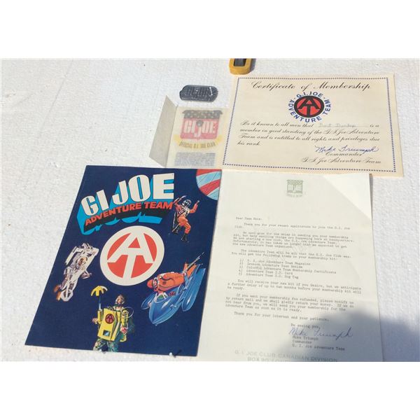GI Joe Club Memorabilia. 1970