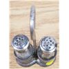 Image 2 : Glass Salt & Pepper w/ Silverplate Holder