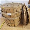 Image 1 : 3 Wooden Apple Baskets with Lids