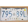 Image 1 : Ontario 1968 License Plate