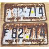 Image 1 : Matching Pair 1959 Sask License Plate