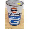 Image 4 : Vintage Gulf Uni-G Oil Can - Full