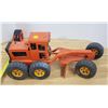 Image 1 : large vintage Orange Tonka Grader - articulates, rare