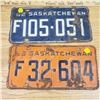 Image 1 : Pair 1962-1963 Sask License Plates