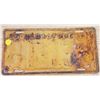 Image 1 : 1939 Sask License Plate