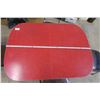 Image 4 : 1950's Red Art Deco Style Arborite Top Kitchen Table W/ Mismatch Chairs