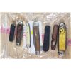 Image 4 : lot of small folding knives (some damaged)1952 coronation RCMP Alaska blue