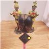 Image 1 : three statues decorations Africana Devon Ware hand painted